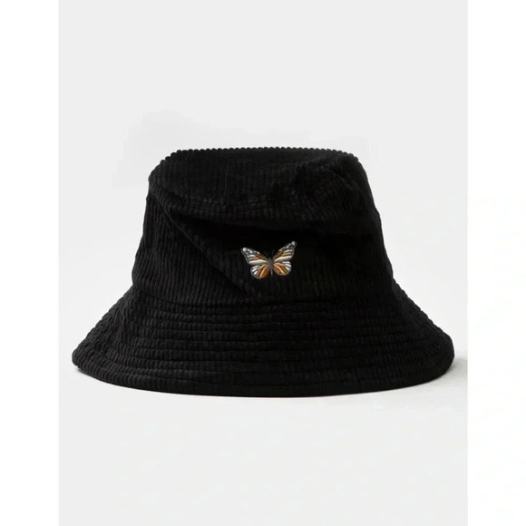 Butterfly Corduroy Bucket Hat - Picture 1 of 13